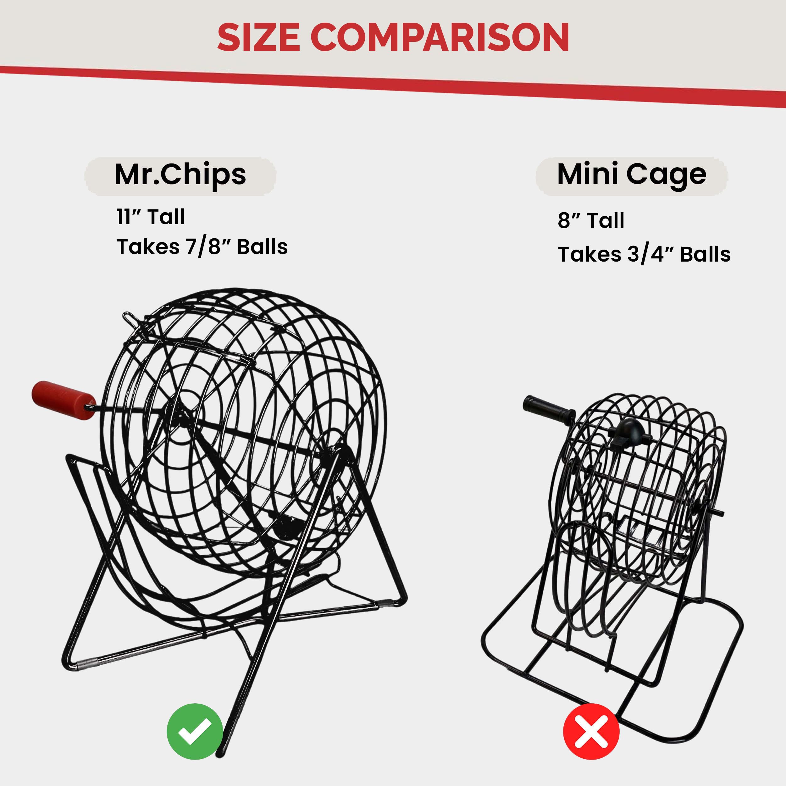 MR CHIPS Bingo Cage and Balls Set with 25 Shutter Slide Cards - Image 5