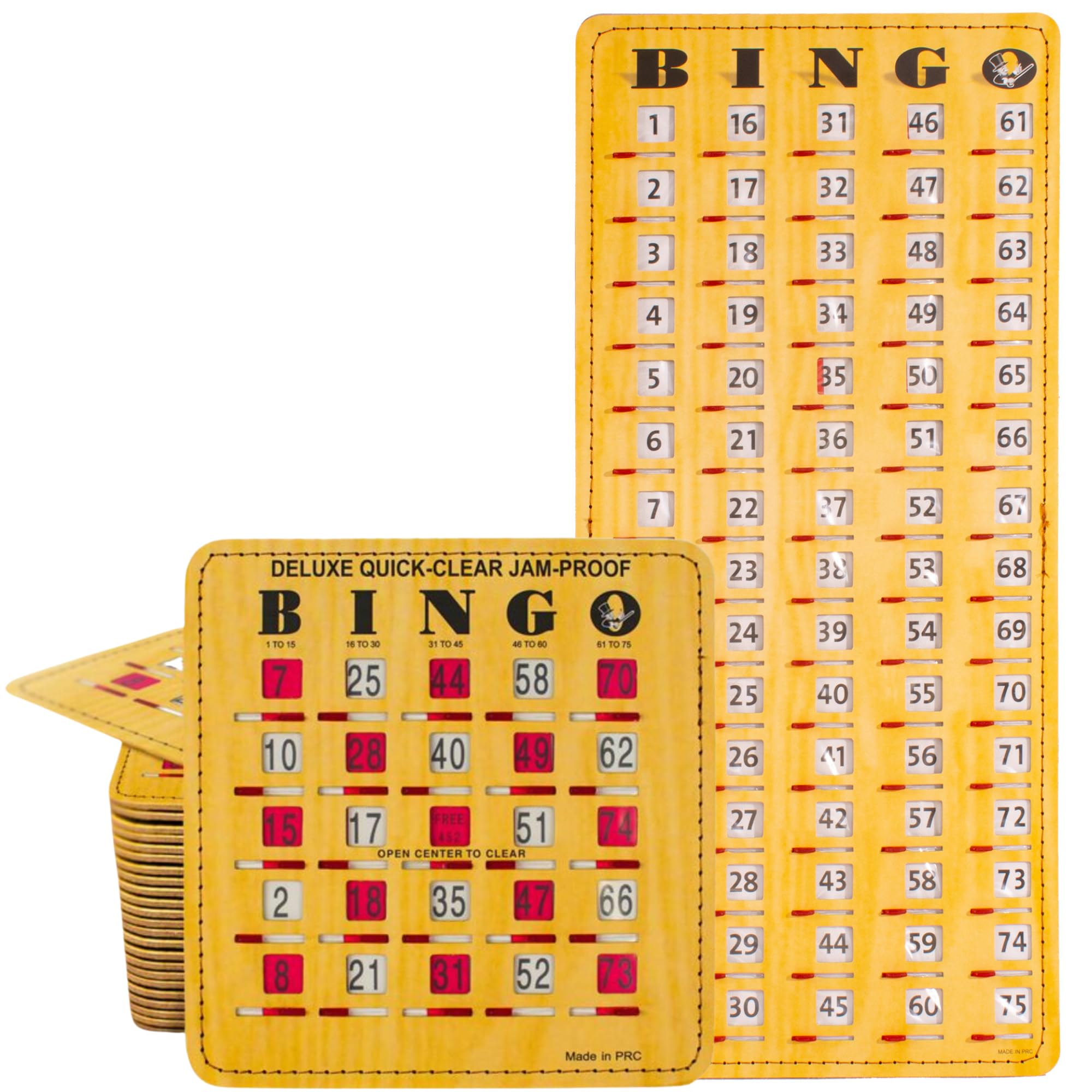 MR CHIPS 200 Quick Clear Bingo Cards with Sliding Windows and Master Board