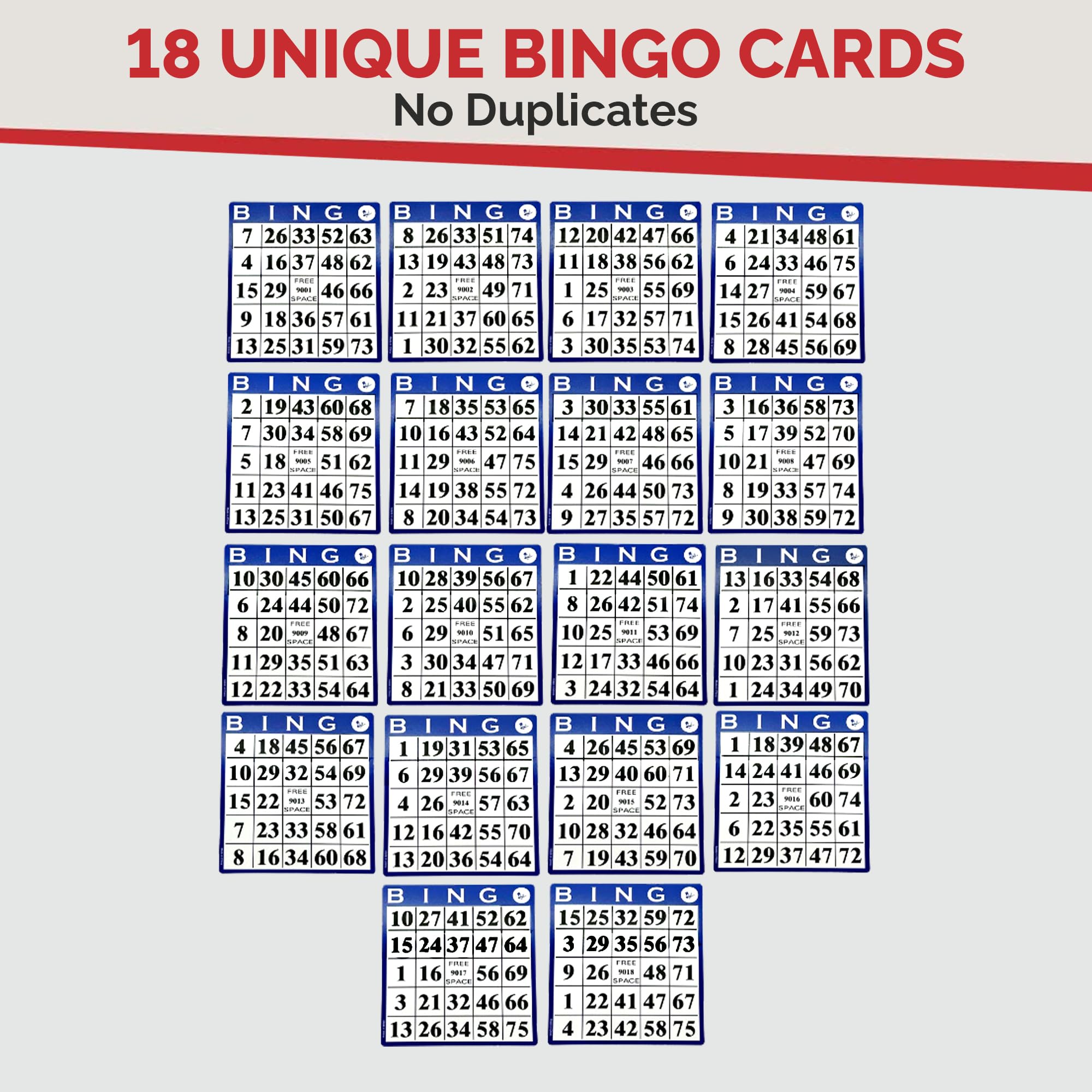 MR CHIPS Bingo Game 18 Cards and 300 Chips & Calling Cards Fun Games for Family, Reusable Kids - Image 5