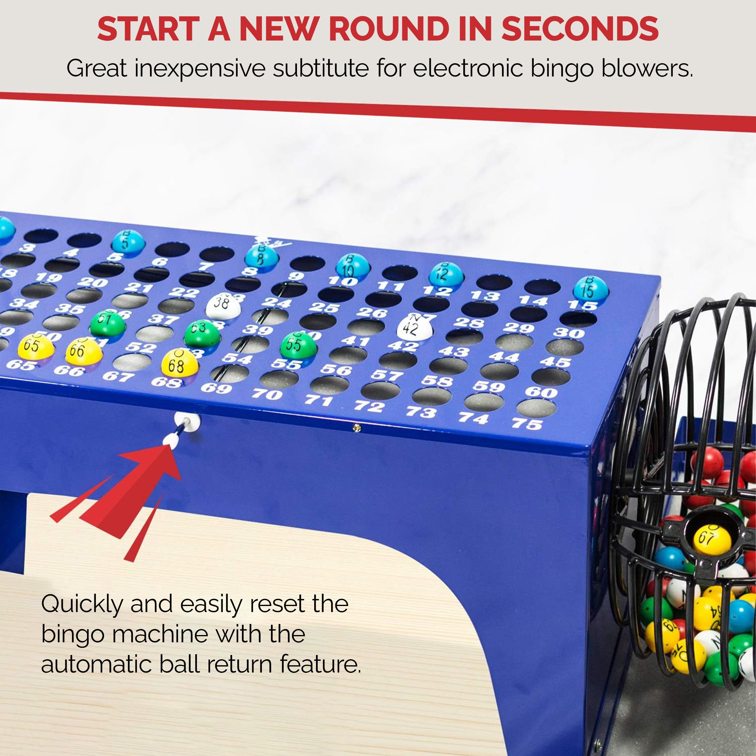 MR CHIPS Bingo Cage and Balls Set Plus 10 Quick Clear Cards - Image 7
