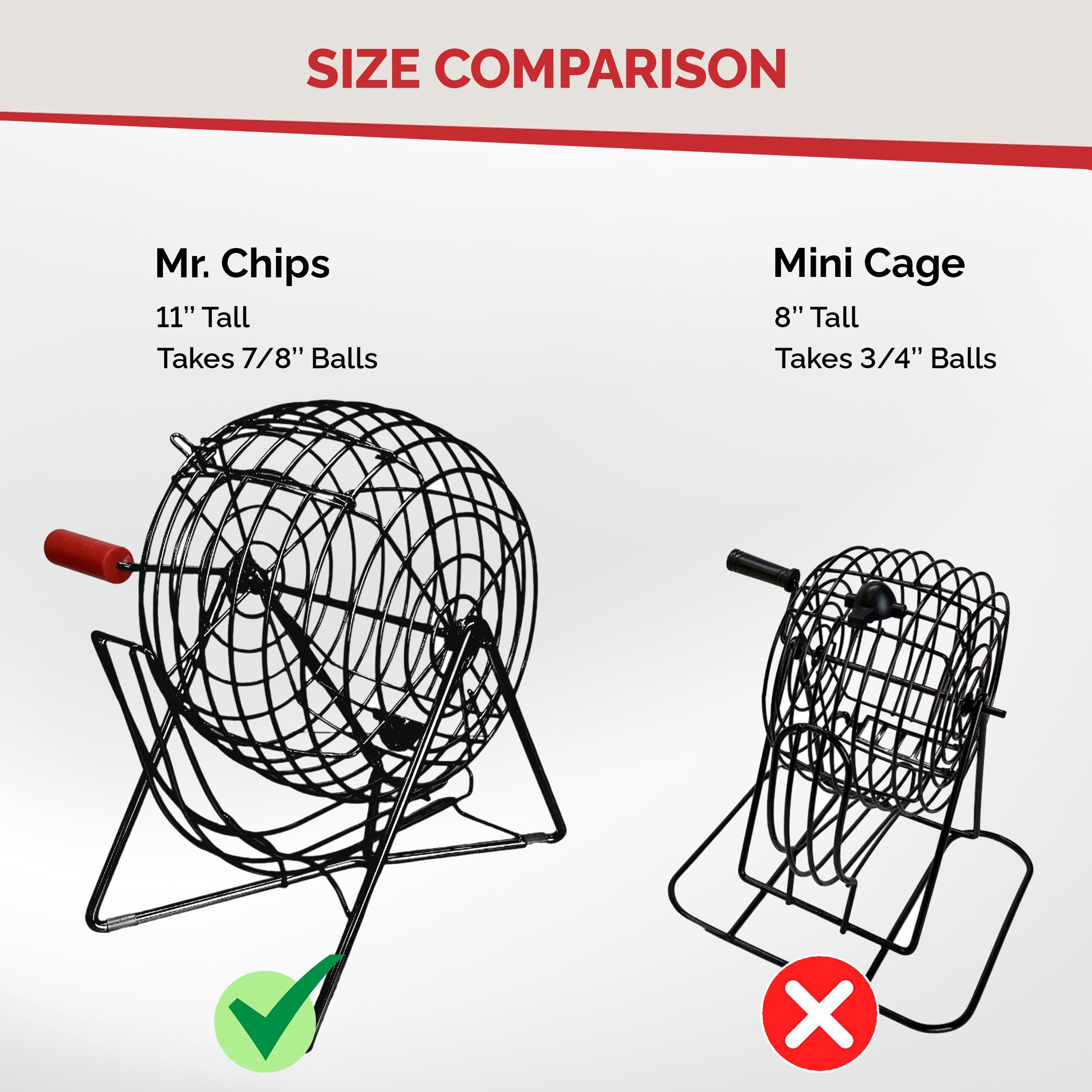 MR CHIPS Easy Read Bingo Balls 7/8 Inch Diameter (22 mm) with Fade and Scratch Resistant Large Numbers Letters That Will Never Rub Off - Compatible with 11 Inch Tall Bingo Cage - Image 6