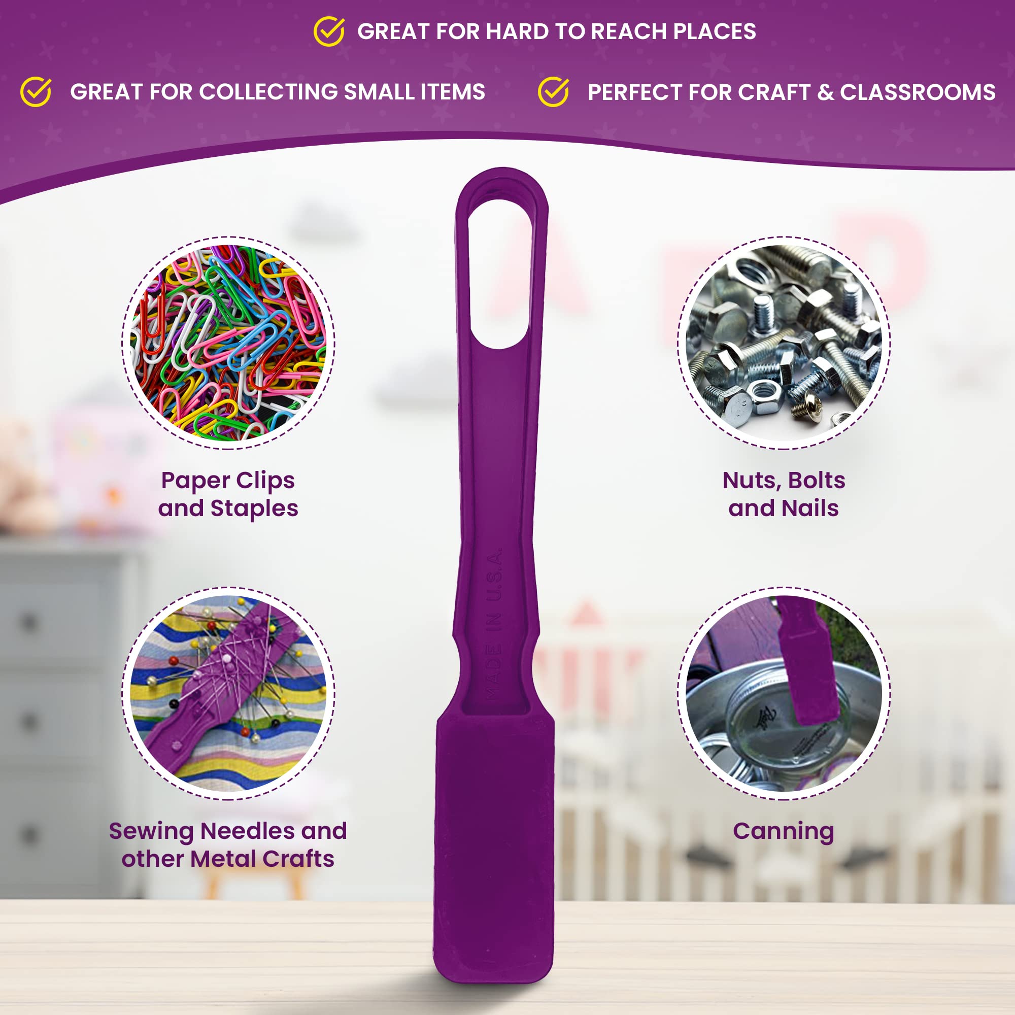 MR CHIPS Made in USA Magnetic Wands and 3/4 Inch Plastic with Metal Rings - 100 pcs Reusable Storage Bag 7 Color Choices - Image 6