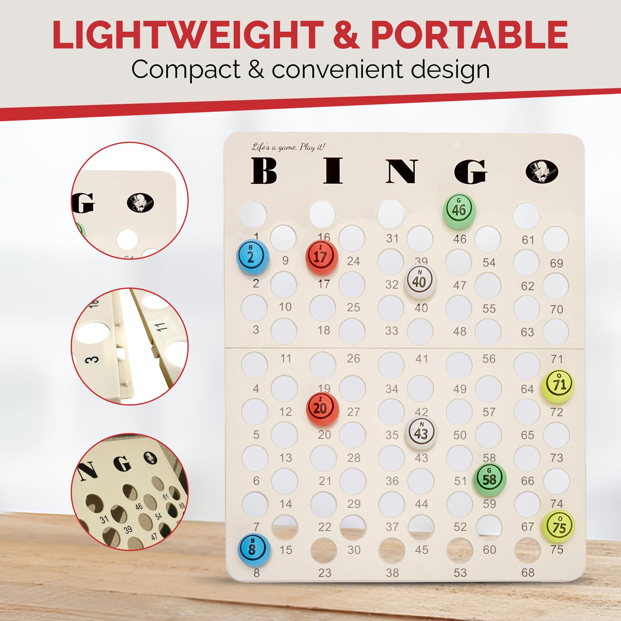 MR CHIPS Professional Bingo Game Master Board for Ping Pong Balls - Image 5