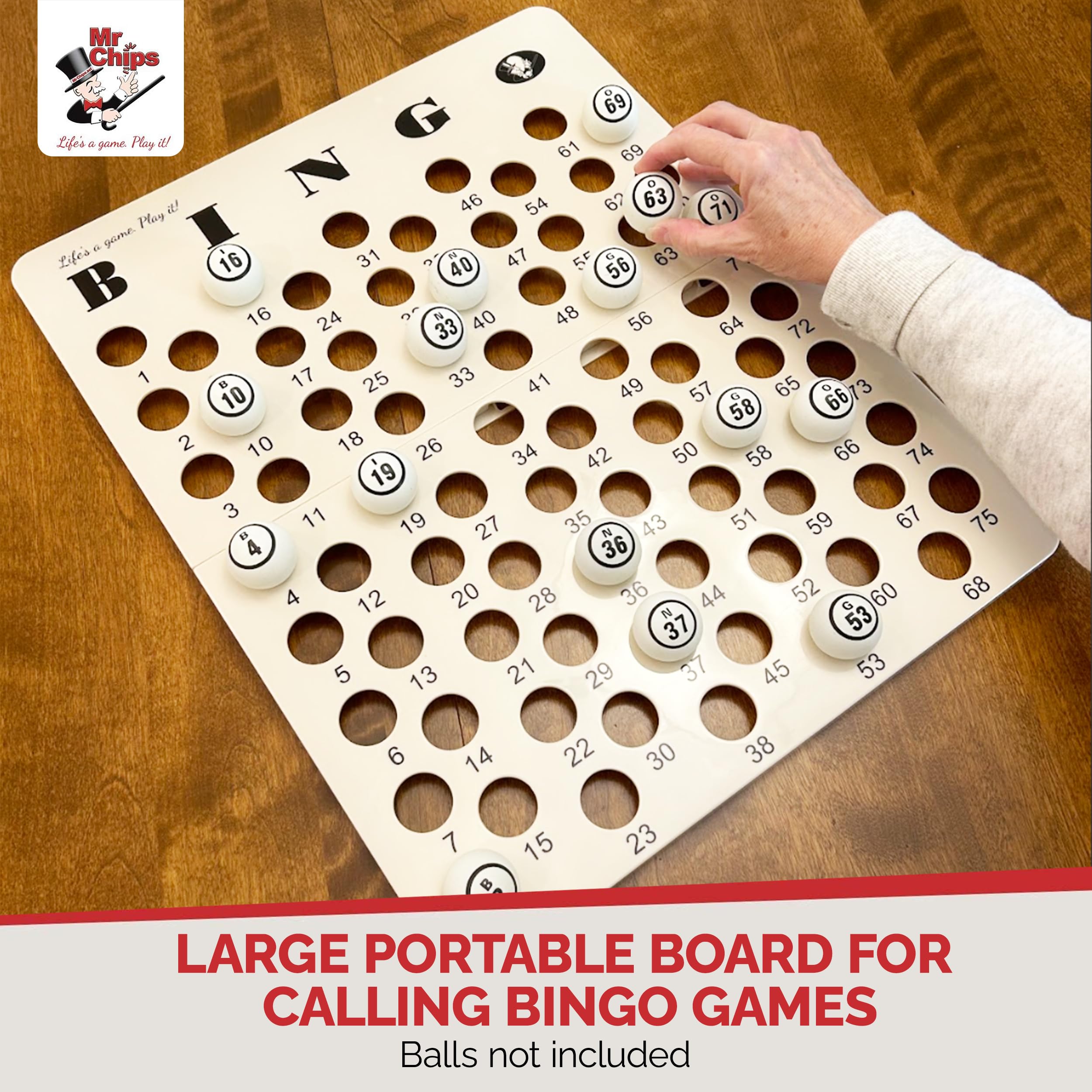 MR CHIPS Professional Bingo Game Master Board for Ping Pong Balls - Image 8