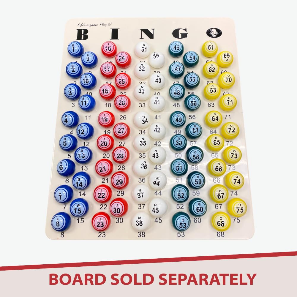 MR CHIPS Professional Casino Grade Bingo Balls - 2, 6 and 12 Sided Coated Ping Pong Style for Electronic Equipment Large Cages Multi-Colored 1.5” (38 mm) - Image 8