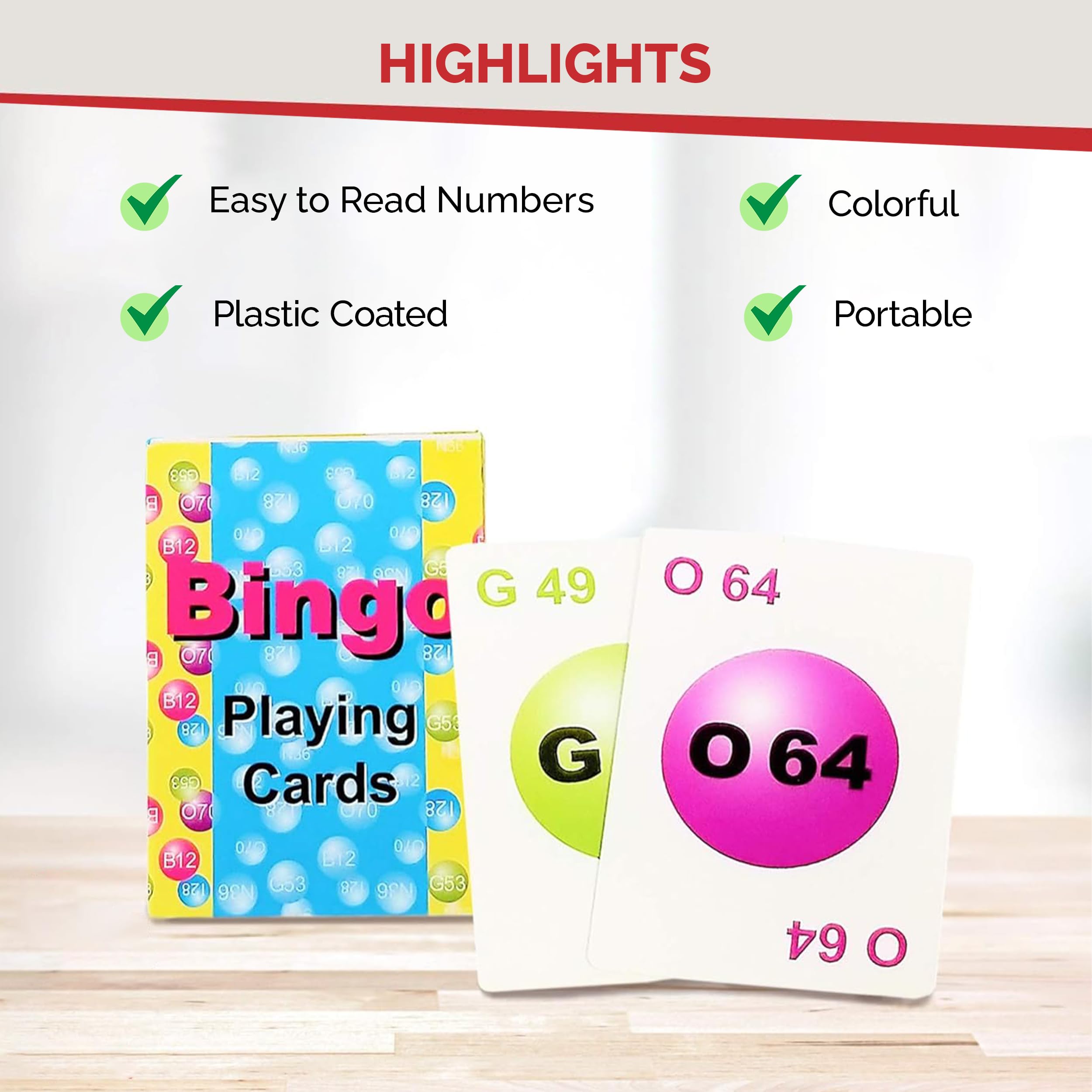 MR CHIPS Jam-Proof Bingo Cards with Sliding Windows 10 Pack Plus Calling Deck of Card - Image 6