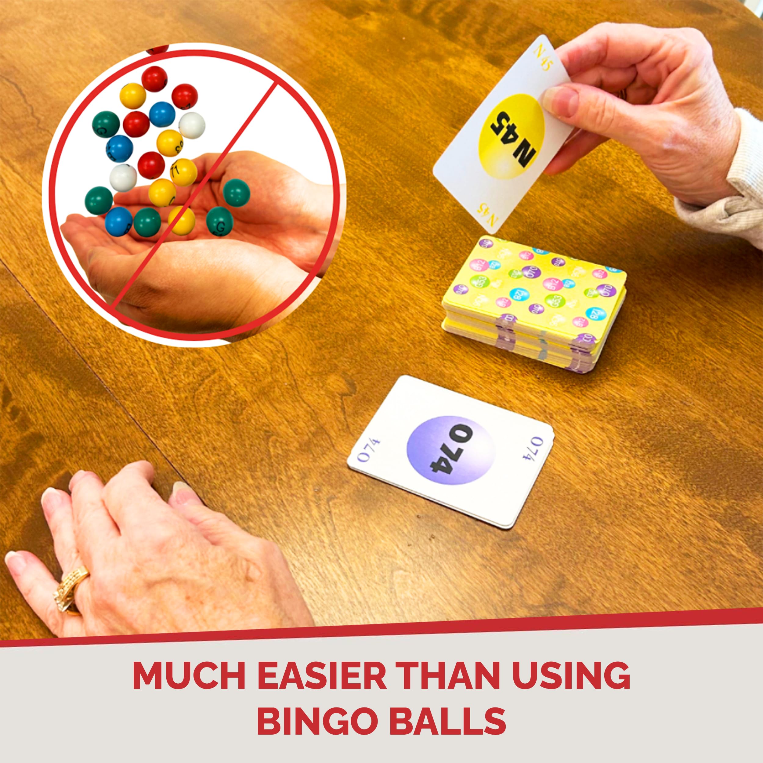MR CHIPS Jam-Proof Bingo Cards with Sliding Windows 10 Pack Plus Calling Deck of Card - Image 8
